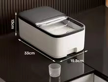 5-10KG Airtight Rice Storage Container with Lid – Moisture & Insect Proof Grain Box, Food Grade Dry Food Dispenser for Kitchen Pantry